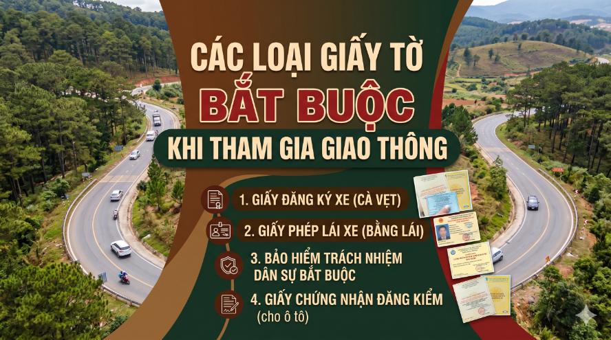 Các loại giấy tờ bắt buộc khi tham gia giao thông : Cầm thiếu một cái là có thể bị phạt ngay