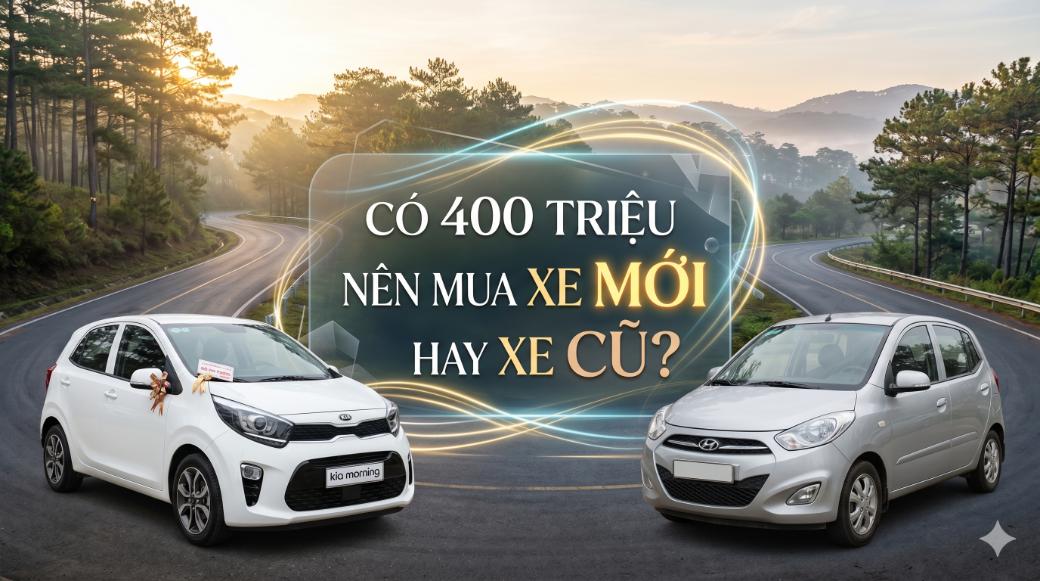 Có 400 triệu nên mua xe mới hay xe cũ? Bài toán thực tế của người mua xe lần đầu