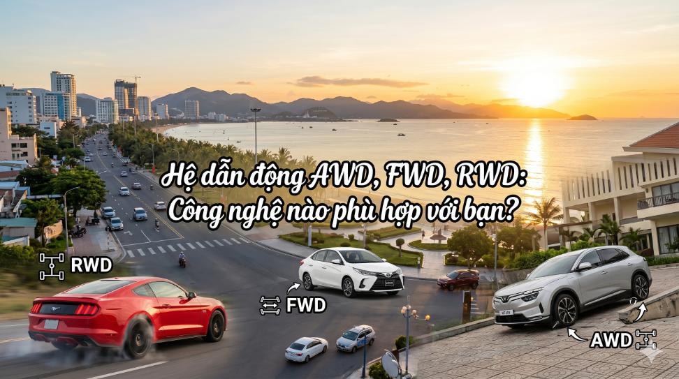 Hệ dẫn động AWD, FWD, RWD: Công nghệ nào phù hợp với bạn?