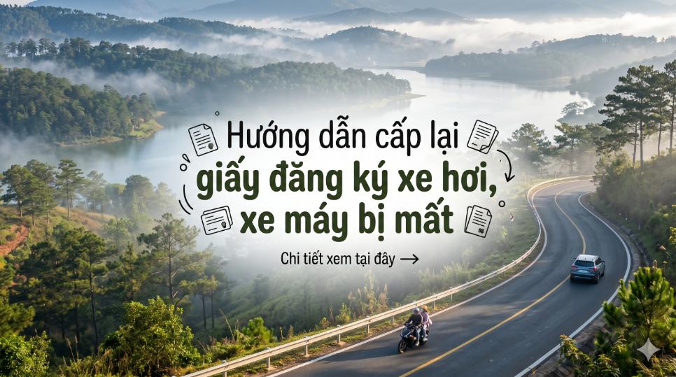 Hướng dẫn cấp lại giấy đăng ký xe bị mất (cà vẹt xe) nhanh và đúng quy định