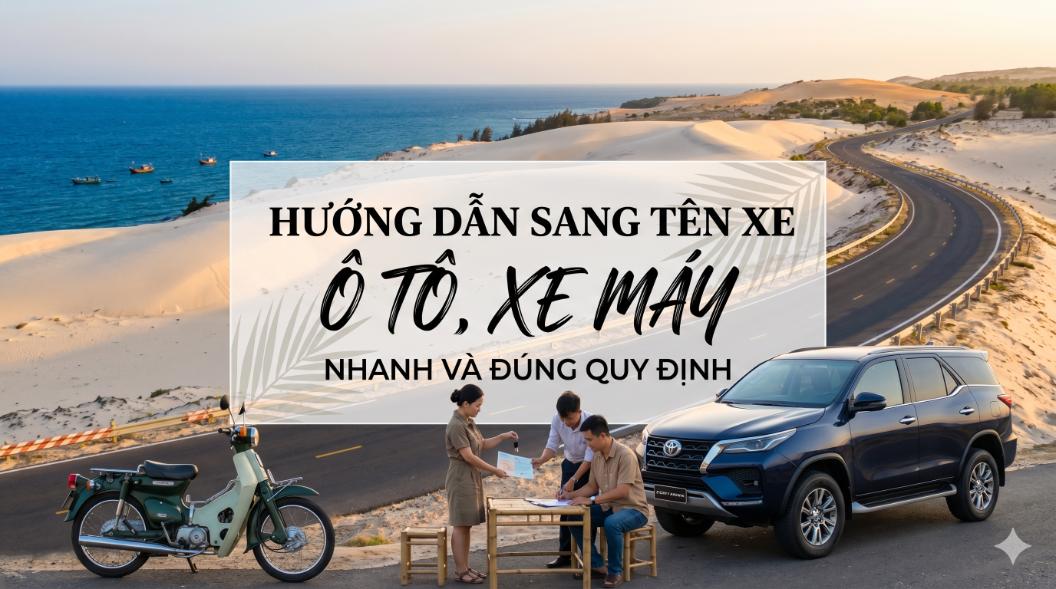 Hướng dẫn sang tên xe ô tô, xe máy nhanh và đúng quy định