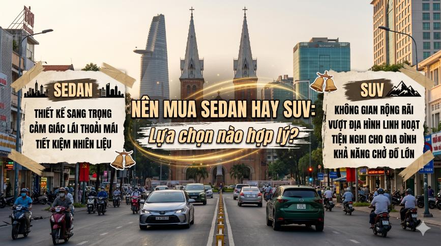 Nên mua sedan hay SUV: Lựa chọn nào hợp lý? (Câu hỏi khiến nhiều người “đổi ý” sau khi mua xe)