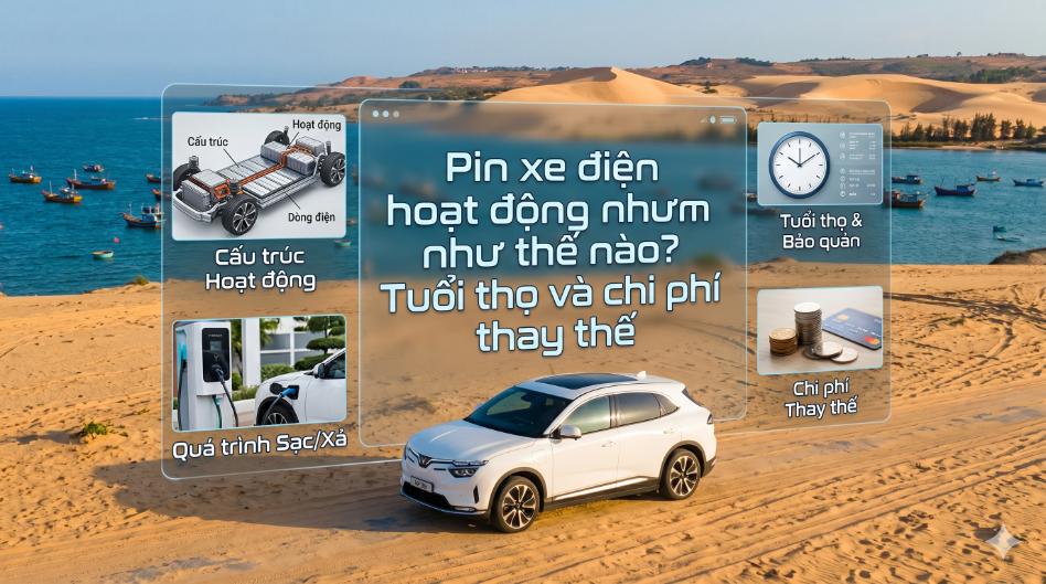 Pin xe điện hoạt động như thế nào? Tuổi thọ và chi phí thay thế