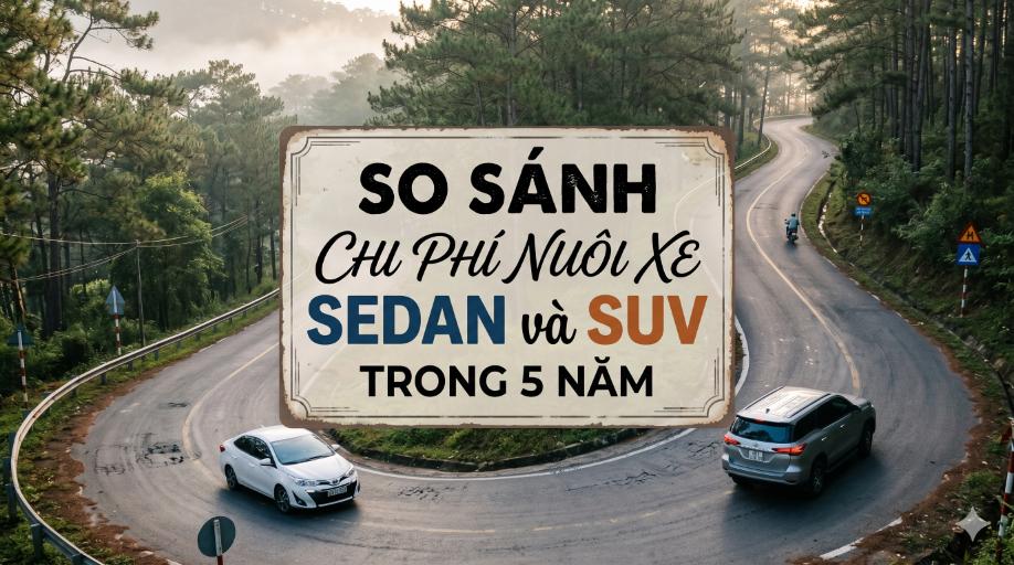 So sánh chi phí nuôi xe sedan và SUV trong 5 năm: Lựa chọn nào tiết kiệm hơn?