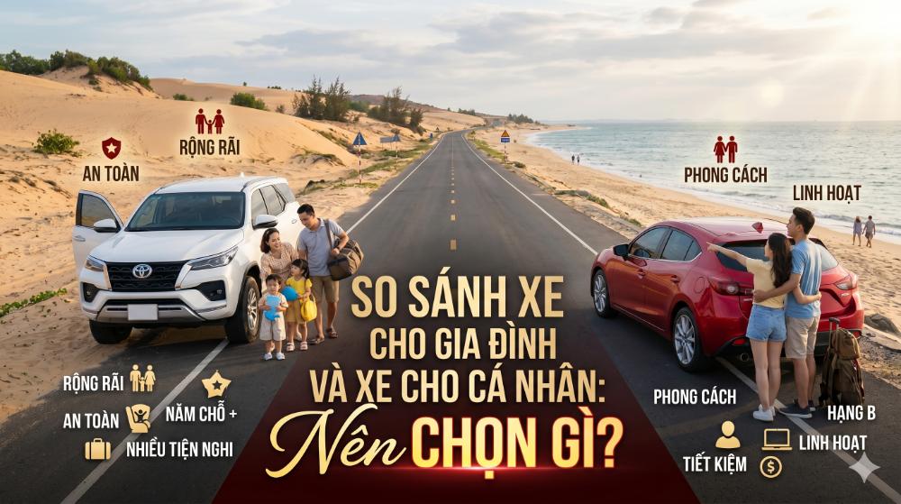 So sánh xe cho gia đình và xe cho cá nhân: Nên chọn gì để không hối hận?