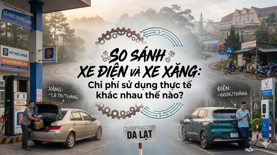 So sánh xe điện và xe xăng: Chi phí sử dụng thực tế khác nhau thế nào?