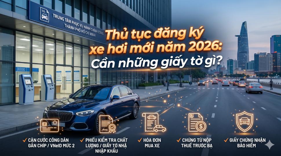 Thủ tục đăng ký xe mới 2026: Cần những giấy tờ gì và làm thế nào cho đúng?