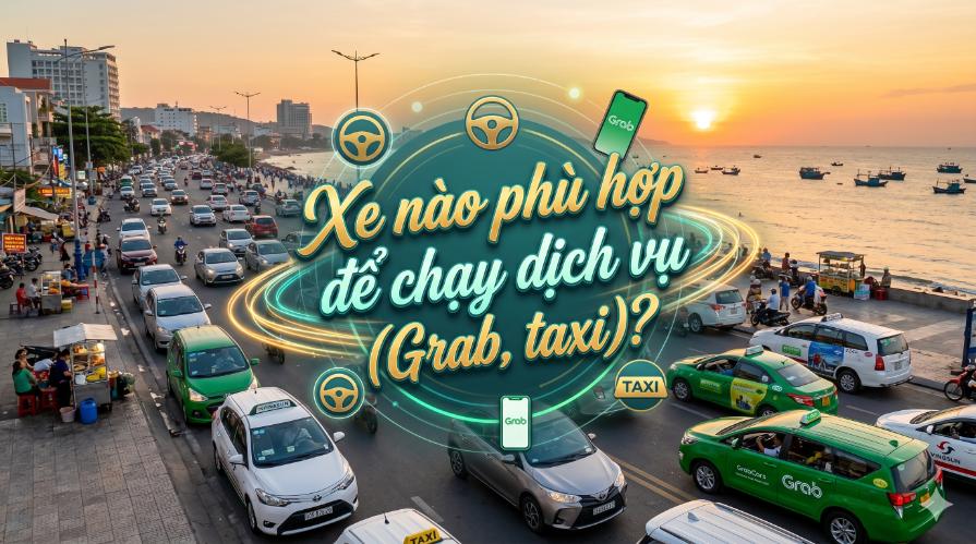 Xe nào phù hợp để chạy dịch vụ (Grab, taxi)? (Bài toán lời – lỗ mà nhiều người chỉ hiểu sau khi mua xe)